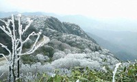 Fansipan mountain experiences icy spell