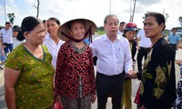 Relocated people in Thuong Thanh visit new resettlement area