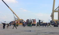 Exercise drill on handling marine security