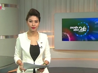 MC Ngọc Trinh đẹp sang trọng trên trường quay 'Chuyển động 24h'