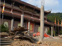 Ngừng thi công công trình không phép tại Khu di tích Yên Tử