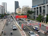 Hà Nội phân luồng giao thông phục vụ thi công cầu vượt Láng Hạ - Thái Hà