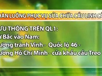 Phân luồng giao thông sửa chữa cầu Linh Cảm, Hà Tĩnh