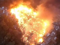 Cháy lớn tại khu ổ chuột Favela tại Brazil