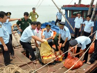 Quảng Ninh: Bắt giữ gần 2 tấn pháo lậu trên tàu gỗ