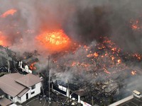 Hỏa hoạn thiêu rụi 140 căn nhà ở Nhật Bản