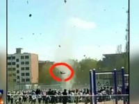 Lốc xoáy cuốn bay 1 học sinh tại Trung Quốc