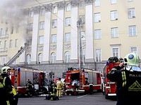 Cháy tòa nhà Bộ Quốc phòng ở thủ đô Moscow (Nga) có thể do chập điện