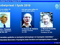 3 nhà khoa học Anh đoạt giải Nobel Vật lý 2016