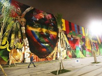 Nghệ sĩ lập kỷ lục vẽ tranh tường ăn mừng thế vận hội Olympic