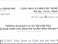 Phát hiện hàng loạt sai phạm tại Bảo hiểm tiền gửi Việt Nam