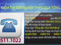 Đà Nẵng: Tra cứu điểm thi tốt nghiệp THPT qua tổng đài 1022