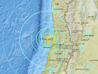 Chile: 7 trận động đất trong vòng 1 giờ đồng hồ