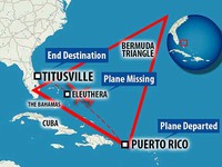 Máy bay mất tích tại “tam giác quỷ” Bermuda