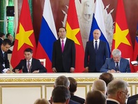 Chủ tịch nước dự lễ ký kết hợp tác Việt Nam - Liên bang Nga