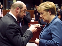 Bà Angela Merkel và ông Martin Schulz tranh luận trực tiếp