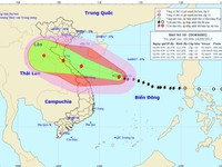 Trưa chiều 15/9, bão số 10 đi vào đất liền các tỉnh từ Nghệ An đến Quảng Trị