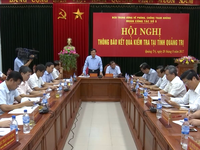 Quảng Trị báo cáo kết quả công tác phòng chống tham nhũng