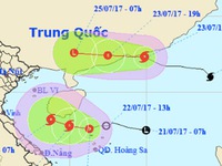 Áp thấp nhiệt đới mạnh lên thành bão trên Biển Đông