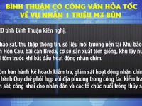 Bình Thuận gửi công văn hỏa tốc việc nhận chìm bùn thải