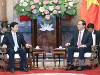 Chủ tịch nước tiếp Bộ trưởng Bộ Thương mại Trung Quốc
