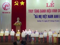 Quảng Trị trao, truy tặng danh hiệu 'Bà mẹ Việt Nam Anh hùng'