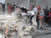 Công tác cứu hộ động đất ở Mexico gặp nhiều khó khăn