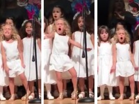 Video bé gái 4 tuổi hát trong lễ tốt nghiệp mẫu giáo gây 'sốt' tại Mỹ