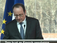 Nổ súng khi Tổng thống Pháp đang phát biểu, 2 người bị thương