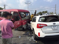 Tai nạn liên hoàn trên đường dẫn cao tốc TP.HCM - Trung Lương, 1 người tử vong