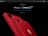 Apple bất ngờ trình làng iPhone 7 màu đỏ