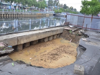 11 điểm có nguy cơ sụt lún trên đường ven kênh Nhiêu Lộc - Thị Nghè