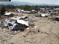 Thảm họa "đất hóa lỏng" xóa sổ ngôi làng Indonesia nhìn từ vệ tinh