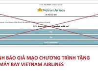 Vietnam Airlines khuyến cáo cảnh giác giả mạo tặng vé máy bay miễn phí