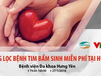 Khám sàng lọc tim bẩm sinh miễn phí cho trẻ em tại Hưng Yên