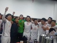 VIDEO: Các cầu thủ U23 Việt Nam ăn mừng sau chiến thắng trước U23 Qatar