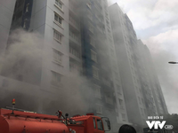 Cháy chung cư tại TP.HCM: Sau tòa nhà A, tầng hầm bên tòa nhà B bùng cháy