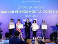 Giải thưởng Báo chí về Khoa học và Công nghệ 2017: VTV giành 1 giải Nhất, 1 giải Nhì