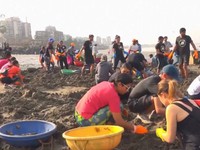 Các ngôi sao điện ảnh Ấn Độ dọn dẹp bãi biển