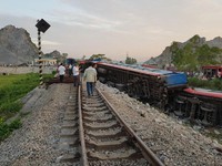 Thông tuyến khu vực xảy ra tai nạn tàu hỏa ở Thanh Hóa