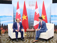 Thủ tướng Nguyễn Xuân Phúc hội đàm với Thủ tướng Canada