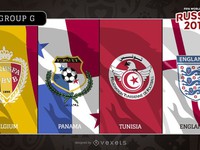 Lịch tường thuật trực tiếp FIFA World Cup™ 2018, bảng G: Bỉ, Panama, Tunisia và Anh