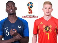 Lịch thi đấu và tường thuật trực tiếp bán kết World Cup 2018 hôm nay: ĐT Pháp - ĐT Bỉ