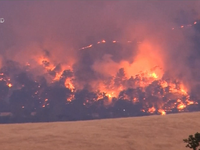 Bang California (Mỹ) ban bố lệnh sơ tán sau hàng loạt vụ cháy rừng