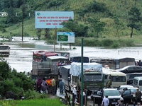 Quốc lộ 6 đoạn qua Hòa Bình - Sơn La vẫn bị ngập