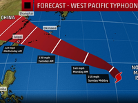 Đài Loan (Trung Quốc) phát cảnh báo bão Maria