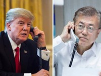 Lãnh đạo Mỹ - Hàn Quốc điện đàm về vấn đề Triều Tiên