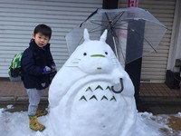 Ngộ nghĩnh những tác phẩm được tạo hình từ tuyết tại Nhật Bản