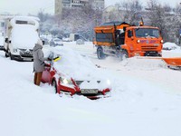 Tuyết rơi dày ở Moscow, Nga