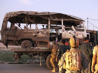 Tấn công xe bus chở binh sỹ ở Afghanistan, ít nhất 10 người thiệt mạng